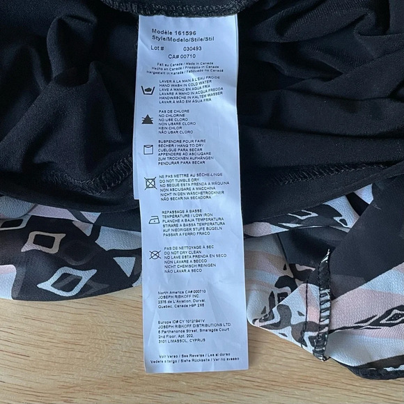 Joseph Ribkoff Semi-Sheer Faux Wrap Printed Dress - 29499 - Picture 14 of 16